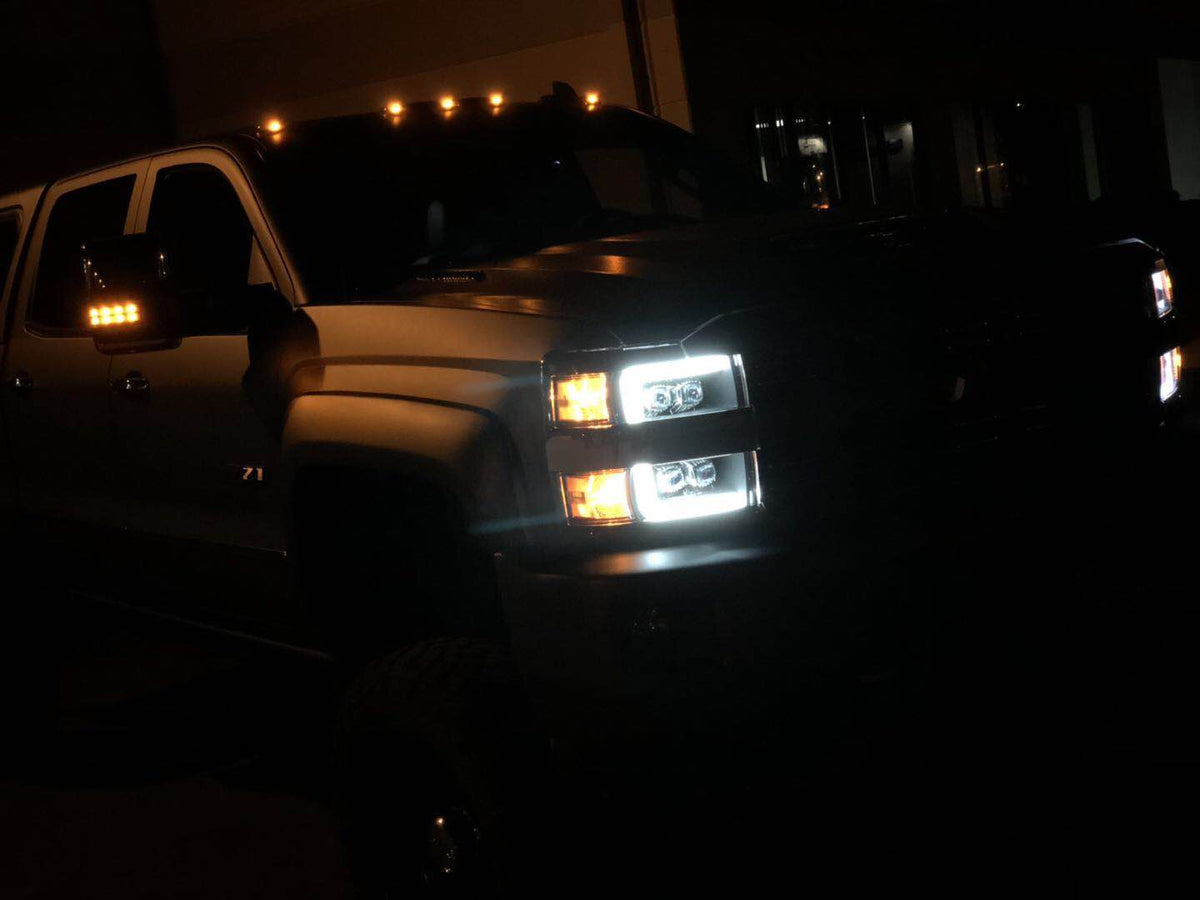 15-19 Chevrolet Silverado 2500HD/3500HD MK II NOVA-Series LED Projector Headlights Black - view 7