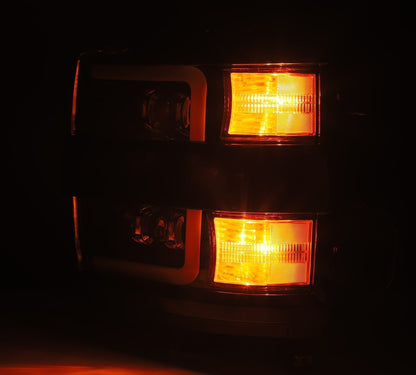 15-19 Chevrolet Silverado 2500HD/3500HD MK II NOVA-Series LED Projector Headlights Black - view 11