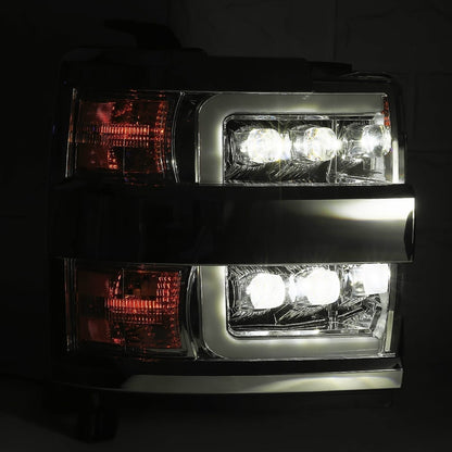 15-19 Chevrolet Silverado 2500HD/3500HD MK II NOVA-Series LED Projector Headlights Black - view 4