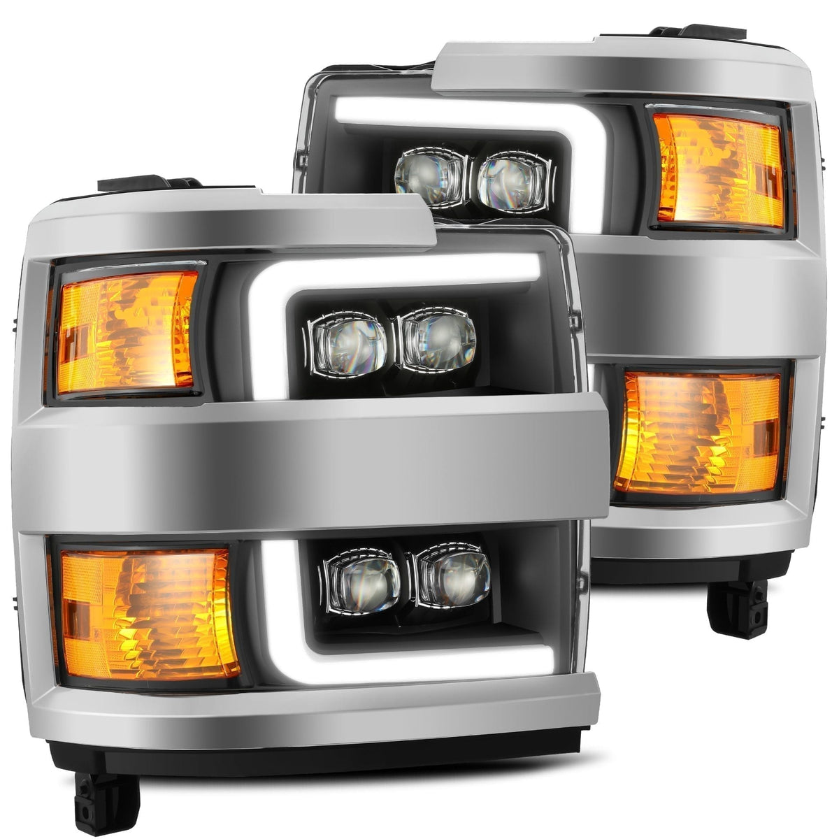 15-19 Chevrolet Silverado 2500HD/3500HD MK II NOVA-Series LED Projector Headlights Black - view 1