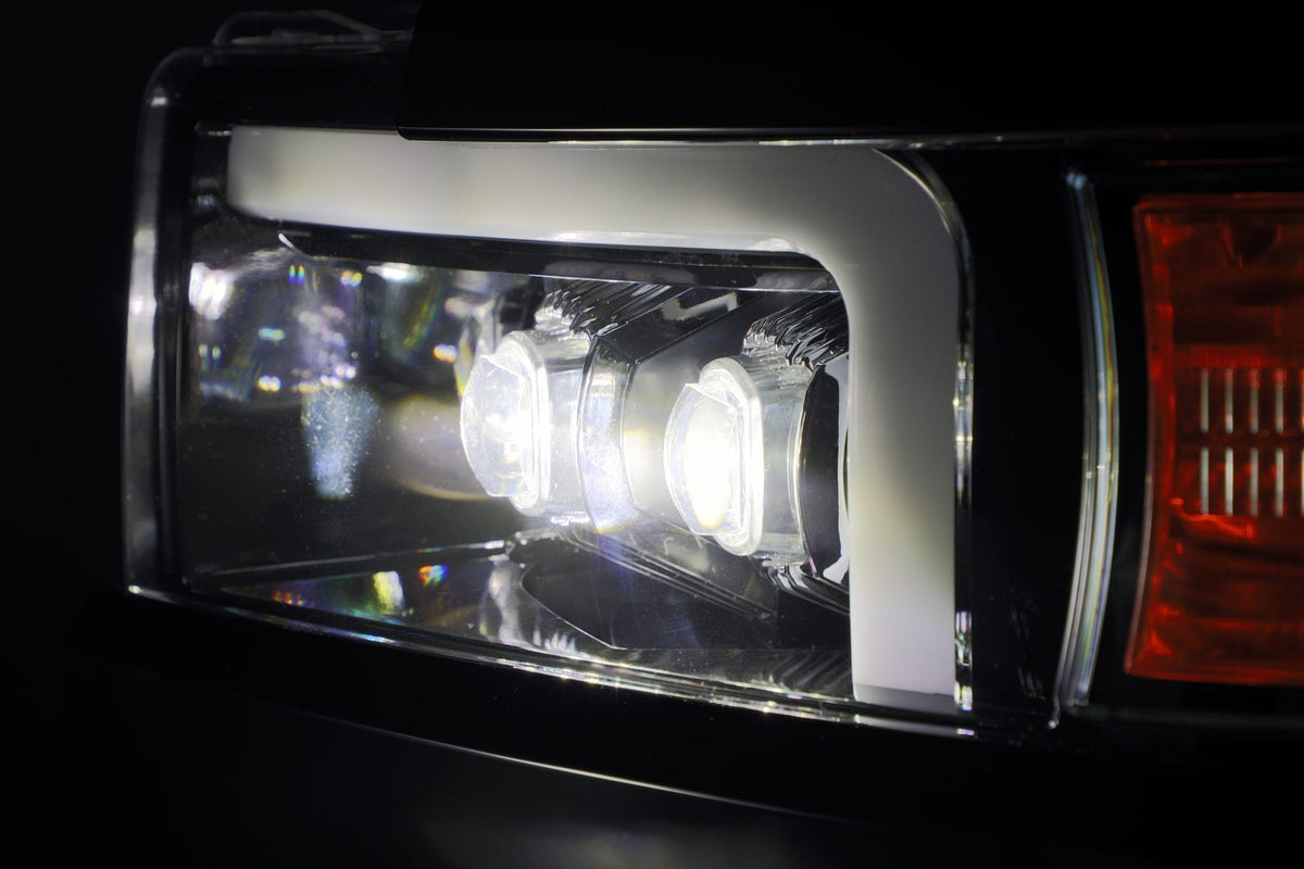 15-19 Chevrolet Silverado 2500HD/3500HD MKII NOVA-Series LED Projector Headlights Jet Black - view 5