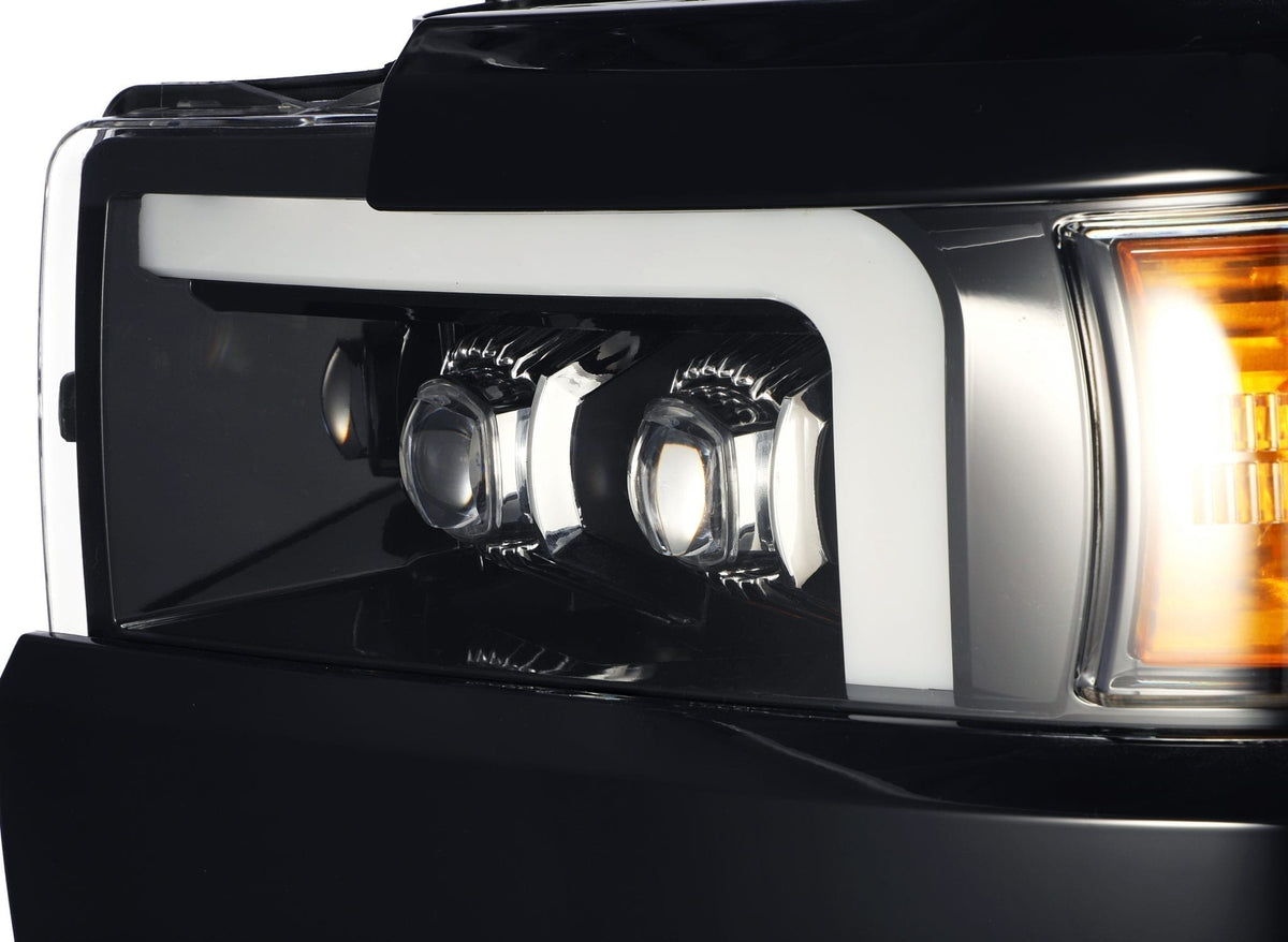 15-19 Chevrolet Silverado 2500HD/3500HD MKII NOVA-Series LED Projector Headlights Jet Black - view 12