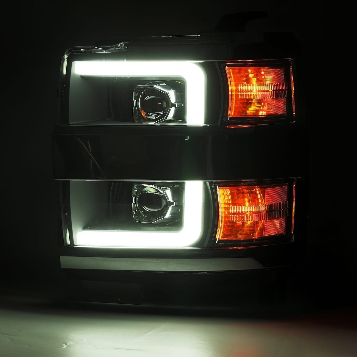 15-19 Chevrolet Silverado 2500HD/3500HD LUXX-Series LED Projector Headlights Chrome - view 5