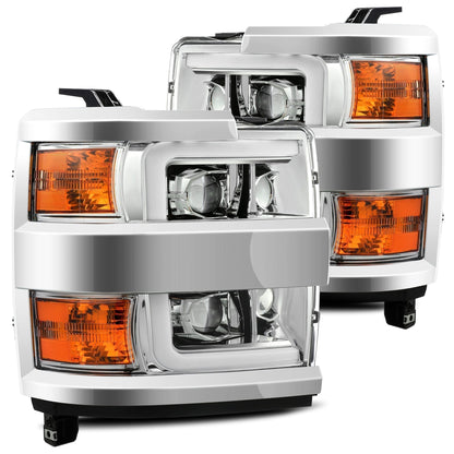 15-19 Chevrolet Silverado 2500HD/3500HD PRO-Series Halogen Projector Headlights Chrome - view 1