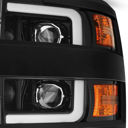 15-19 Chevrolet Silverado 2500HD/3500HD PRO-Series Halogen Projector Headlights Jet Black - view 6