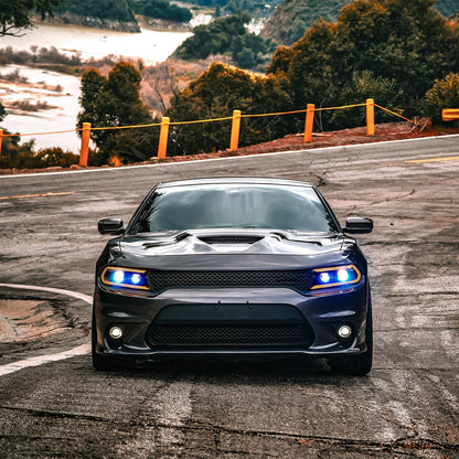 15-23 Dodge Charger LUXX-Series LED Projector Headlights Black - view 9