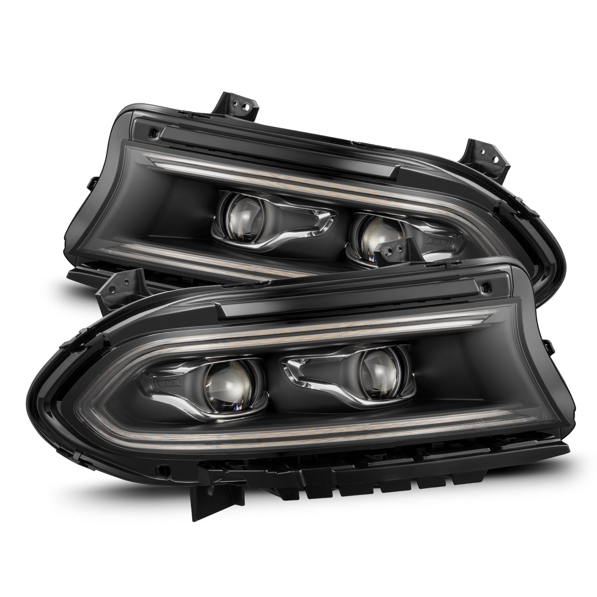 15-23 Dodge Charger LUXX-Series LED Projector Headlights Black - view 1