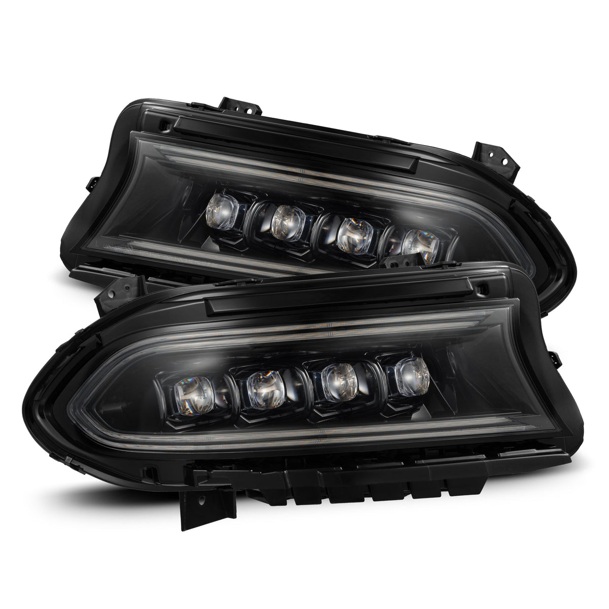 15-23 Dodge Charger NOVA-Series LED Projector Headlights Alpha-Black - view 1