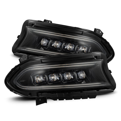 15-23 Dodge Charger NOVA-Series LED Projector Headlights Alpha-Black - view 1