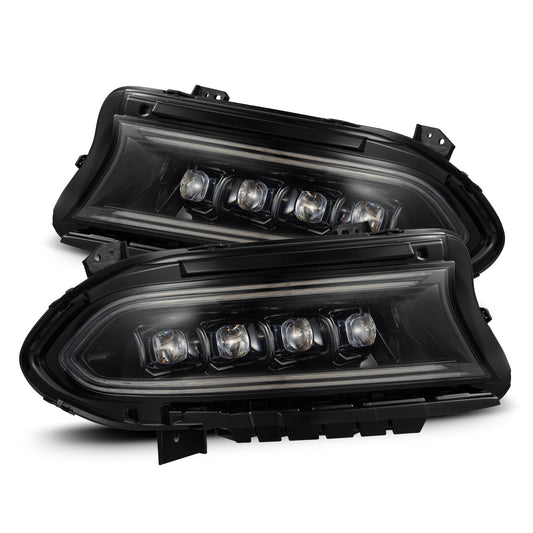 15-23 Dodge Charger NOVA-Series LED Projector Headlights Alpha-Black - view 1