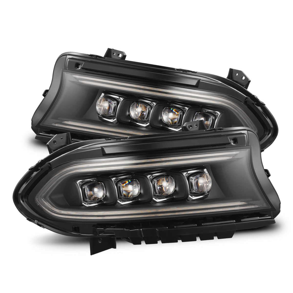 15-23 Dodge Charger NOVA-Series LED Projector Headlights Black - view 1