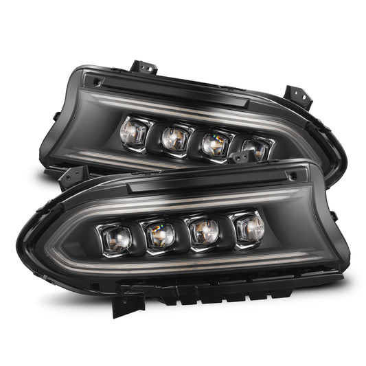 15-23 Dodge Charger NOVA-Series LED Projector Headlights Black - view 1