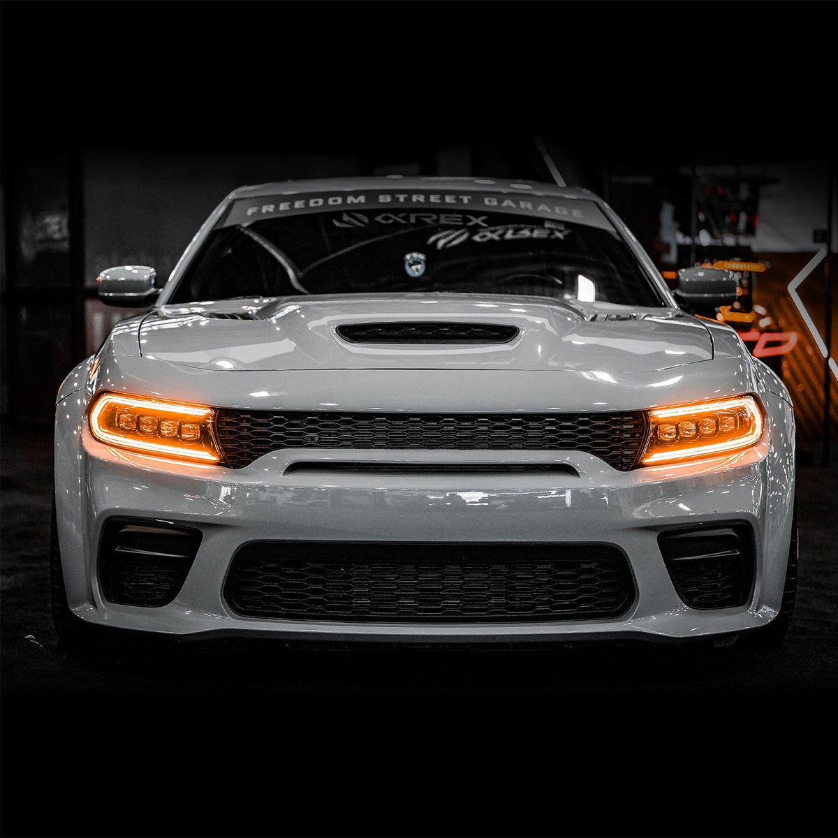 15-23 Dodge Charger NOVA-Series LED Projector Headlights Black - view 3