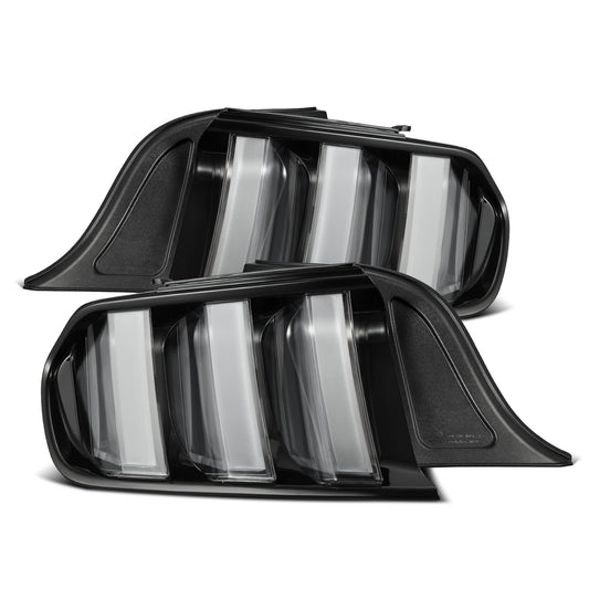 15-23 Ford Mustang NOVA-Series Prismatic LED Tail Lights Black-Clear - view 1