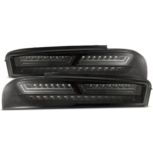 16-18 Chevrolet Camaro PRO-Series LED Tail Lights Jet Black - view 1