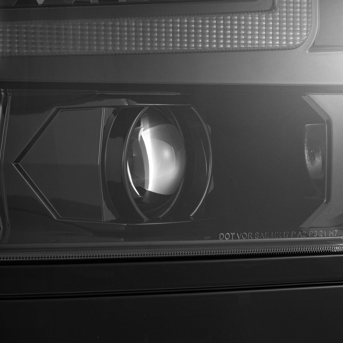 16-18 Chevrolet Silverado 1500 LUXX-Series LED Projector Headlights Alpha-Black - view 2