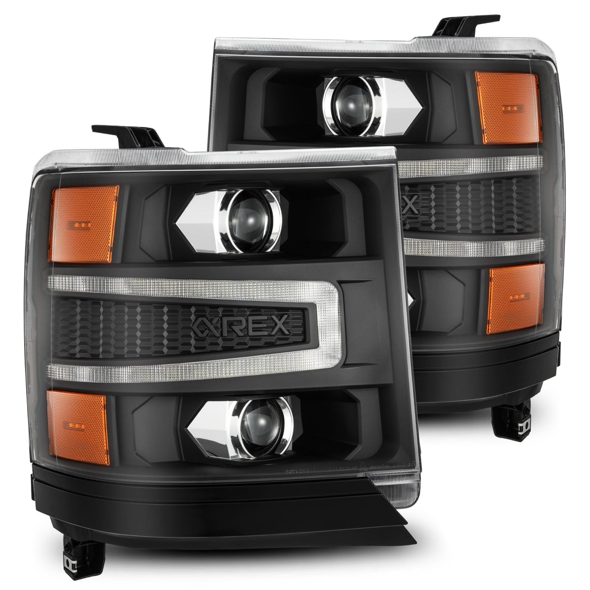 16-18 Chevrolet Silverado 1500 LUXX-Series LED Projector Headlights Black - view 1