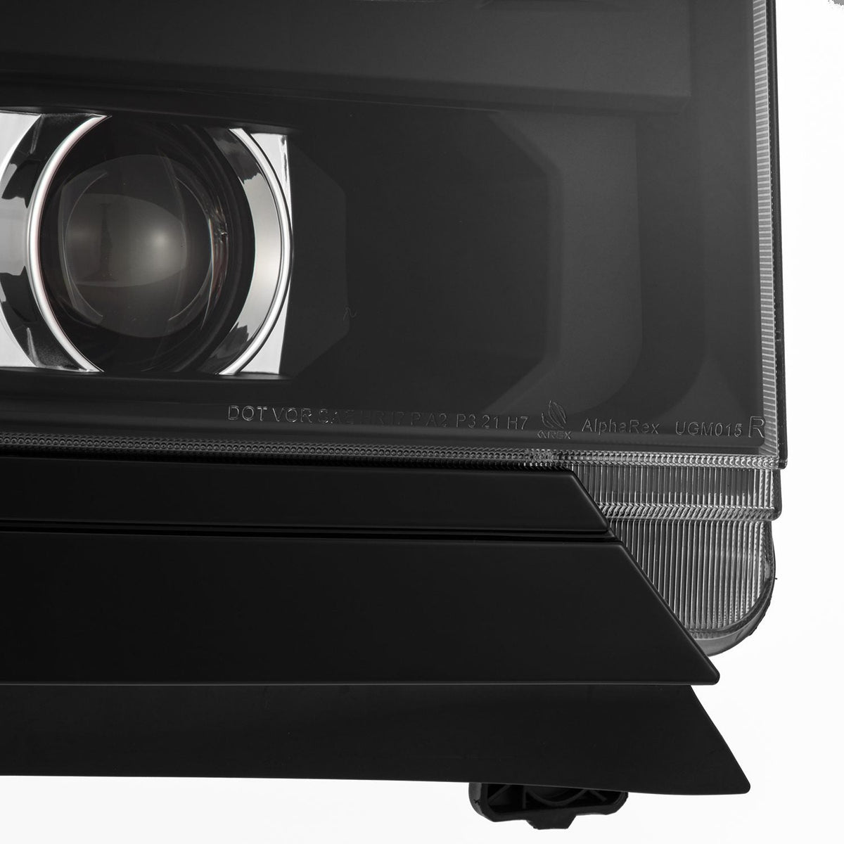 16-18 Chevrolet Silverado 1500 LUXX-Series LED Projector Headlights Black - view 2