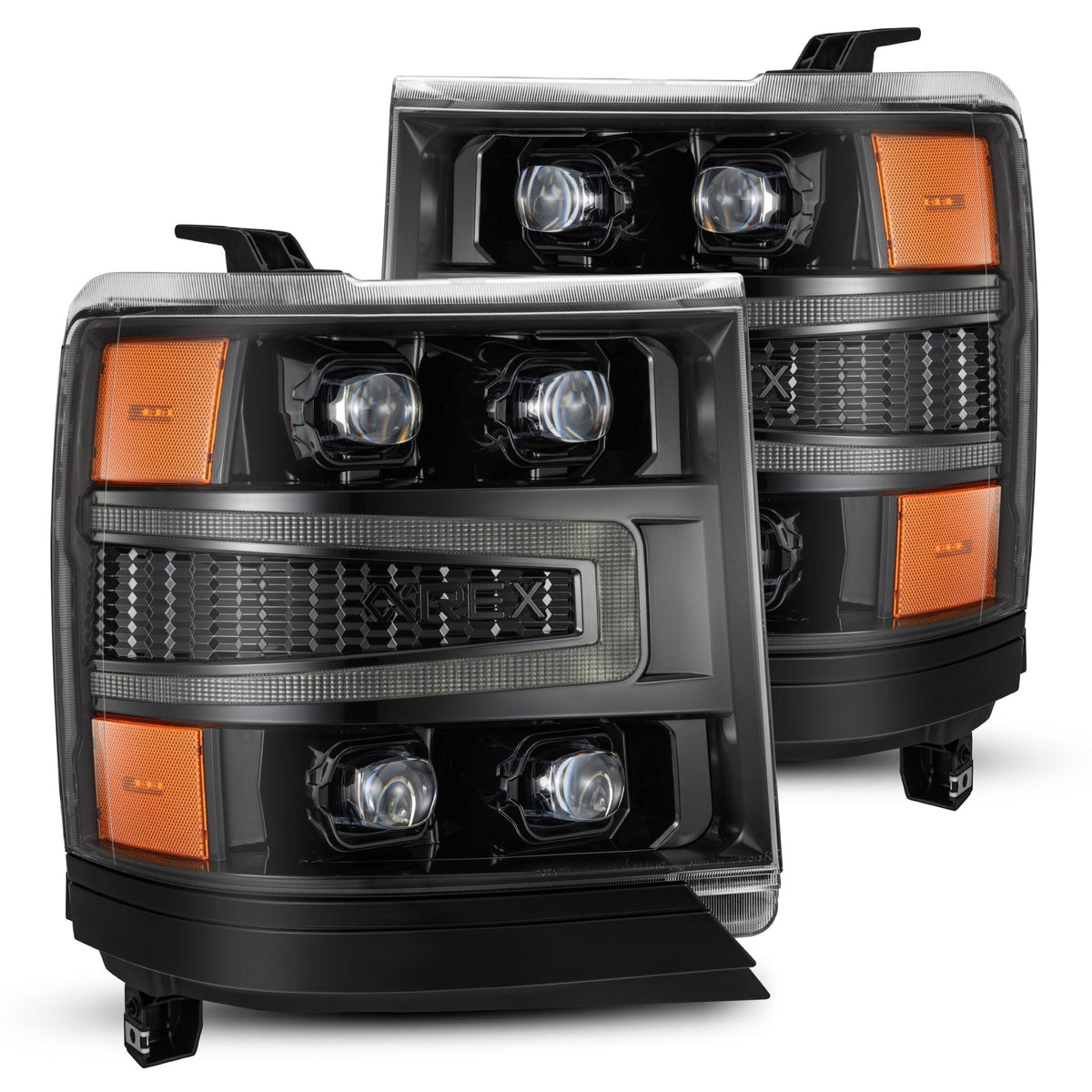 16-18 Chevrolet Silverado 1500 NOVA-Series LED Projector Headlights Alpha-Black - view 1