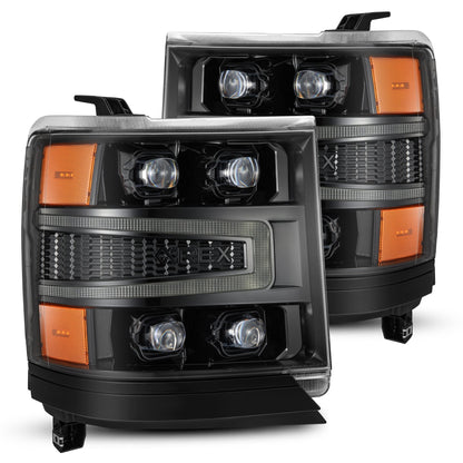 16-18 Chevrolet Silverado 1500 NOVA-Series LED Projector Headlights Alpha-Black - view 1