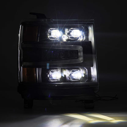 16-18 Chevrolet Silverado 1500 NOVA-Series LED Projector Headlights Black - view 5