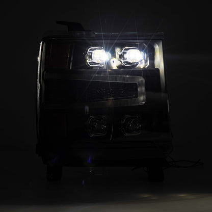 16-18 Chevrolet Silverado 1500 NOVA-Series LED Projector Headlights Black - view 4