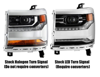16-18 Chevrolet Silverado 1500 NOVA-Series LED Projector Headlights Black - view 8