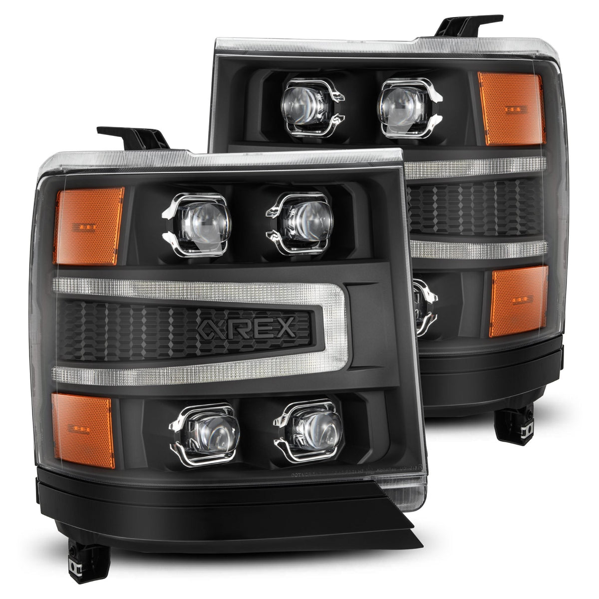 16-18 Chevrolet Silverado 1500 NOVA-Series LED Projector Headlights Black - view 1