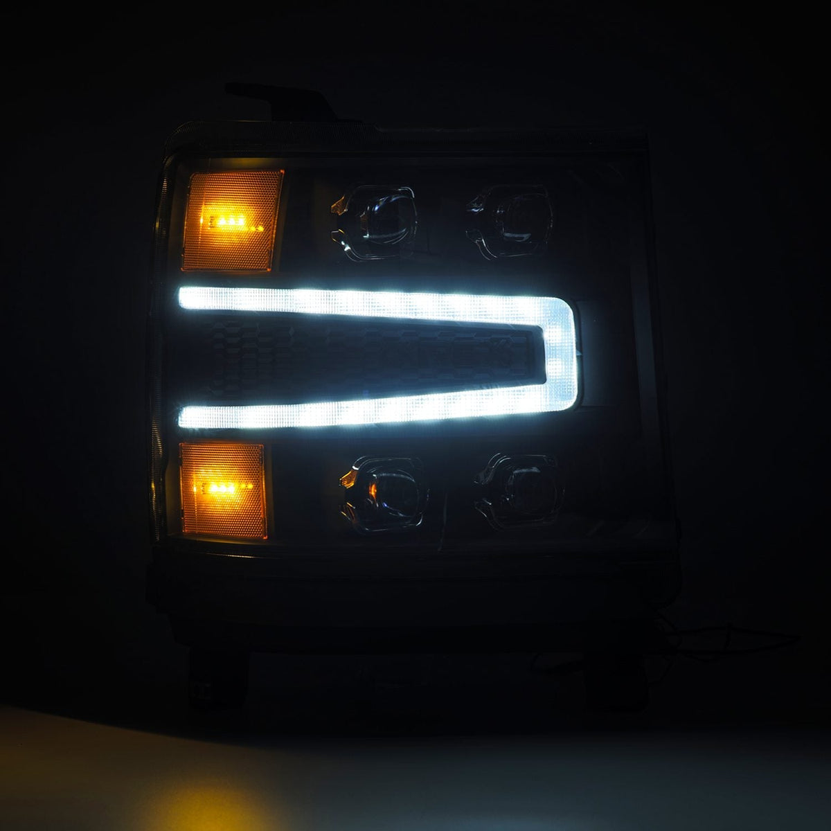16-18 Chevrolet Silverado 1500 NOVA-Series LED Projector Headlights Black - view 6