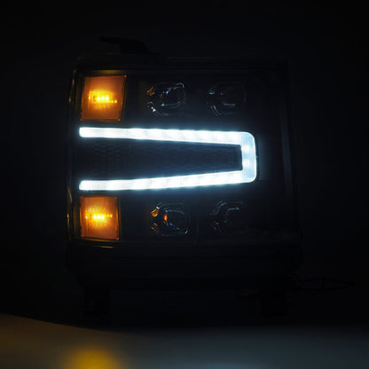 16-18 Chevrolet Silverado 1500 NOVA-Series LED Projector Headlights Black - view 6