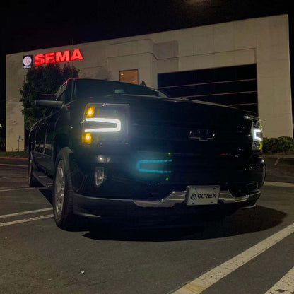 16-18 Chevrolet Silverado 1500 NOVA-Series LED Projector Headlights Black - view 3