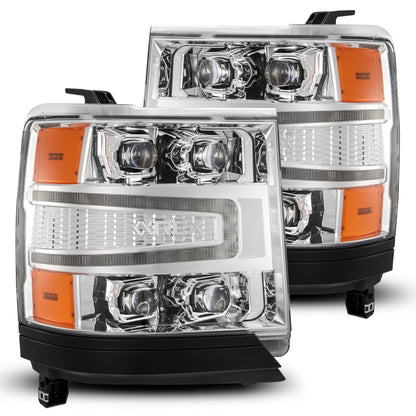 16-18 Chevrolet Silverado 1500 NOVA-Series LED Projector Headlights Chrome - view 1
