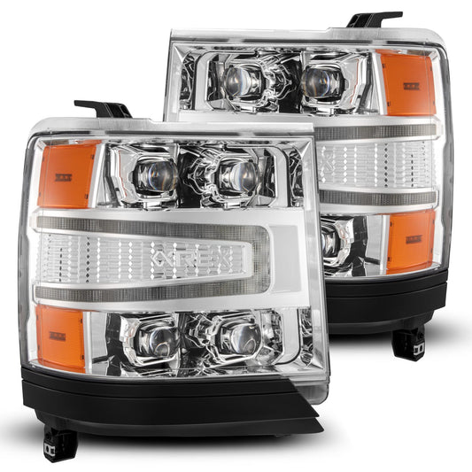 16-18 Chevrolet Silverado 1500 NOVA-Series LED Projector Headlights Chrome - view 1