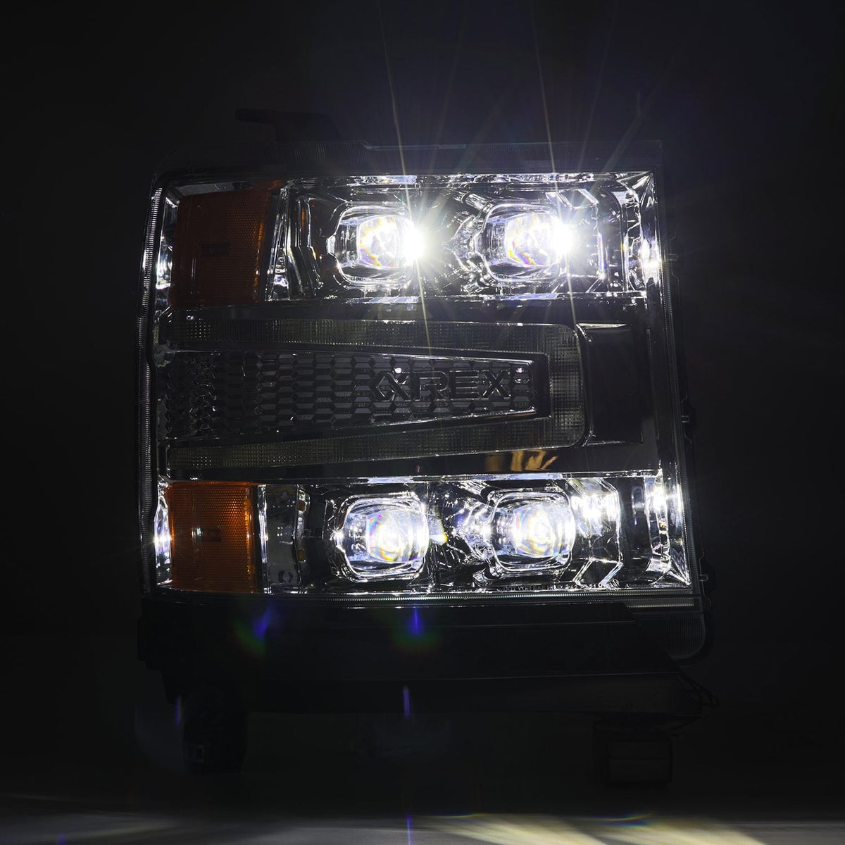 16-18 Chevrolet Silverado 1500 NOVA-Series LED Projector Headlights Chrome - view 4