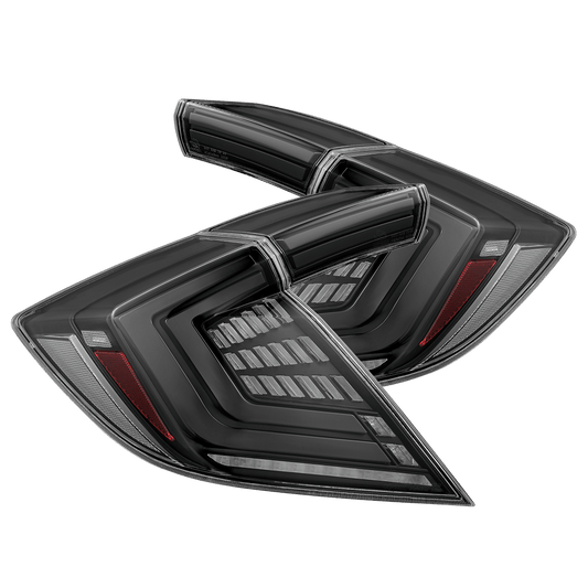 16-21 Honda Civic Hatchback NOVA-Series Prismatic LED Tail Lights Alpha-Black - view 1