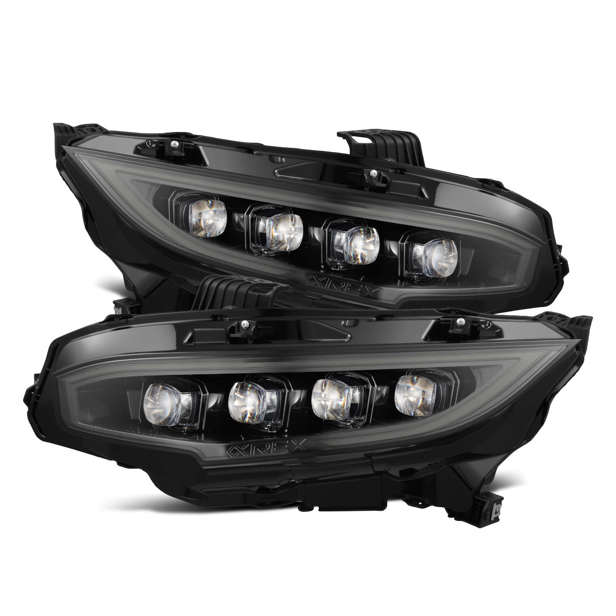 16-21 Honda Civic NOVA-Series LED Projector Headlights Alpha-Black - view 1