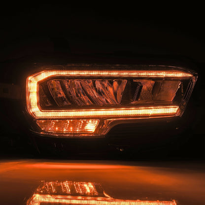 16-23 Toyota Tacoma LUXX-Series LED Crystal Headlights Alpha-Black - view 3