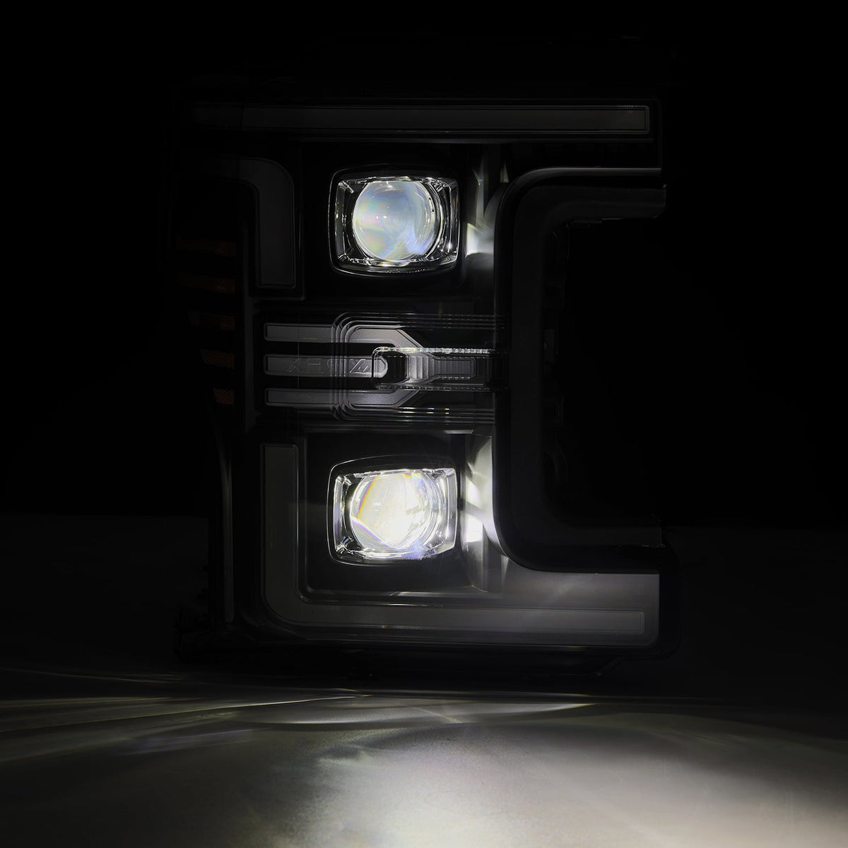 17-19 Ford Super Duty MKII LUXX-Series LED Projector Headlights Black - view 8