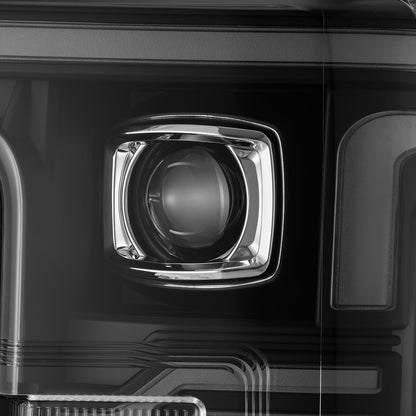 17-19 Ford Super Duty MKII LUXX-Series LED Projector Headlights Black - view 9