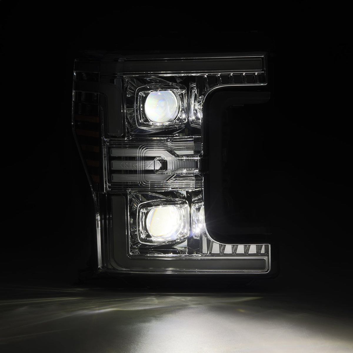 17-19 Ford Super Duty MKII LUXX-Series LED Projector Headlights Chrome - view 9