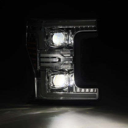17-19 Ford Super Duty MKII LUXX-Series LED Projector Headlights Chrome - view 9
