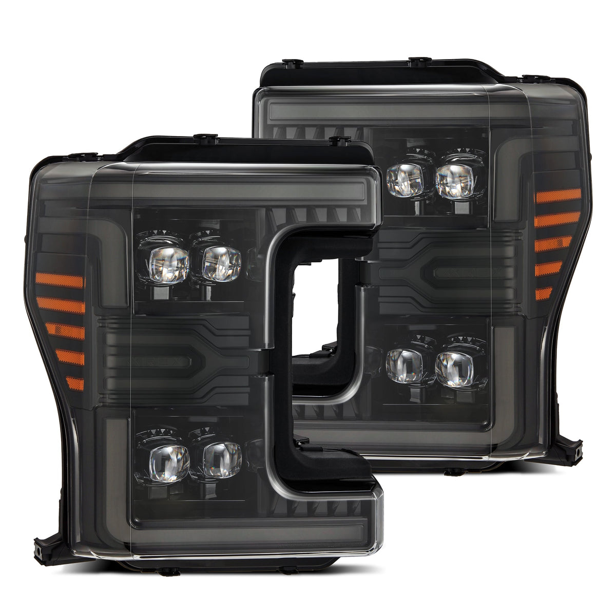17-19 Ford Super Duty MKII NOVA-Series LED Projector Headlights Alpha-Black - view 1