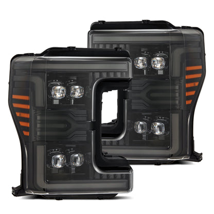 17-19 Ford Super Duty MKII NOVA-Series LED Projector Headlights Alpha-Black - view 1