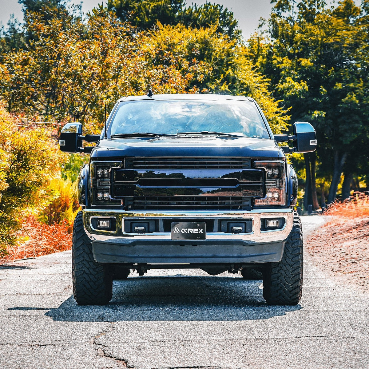 17-19 Ford Super Duty MKII NOVA-Series LED Projector Headlights Alpha-Black - view 2