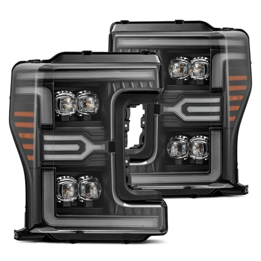 17-19 Ford Super Duty MKII NOVA-Series LED Projector Headlights Black - view 1