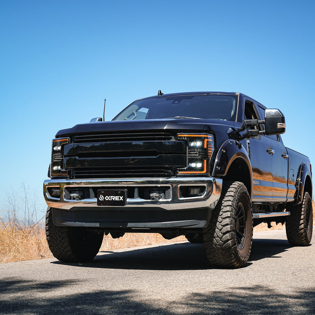 17-19 Ford Super Duty MKII NOVA-Series LED Projector Headlights Black - view 2