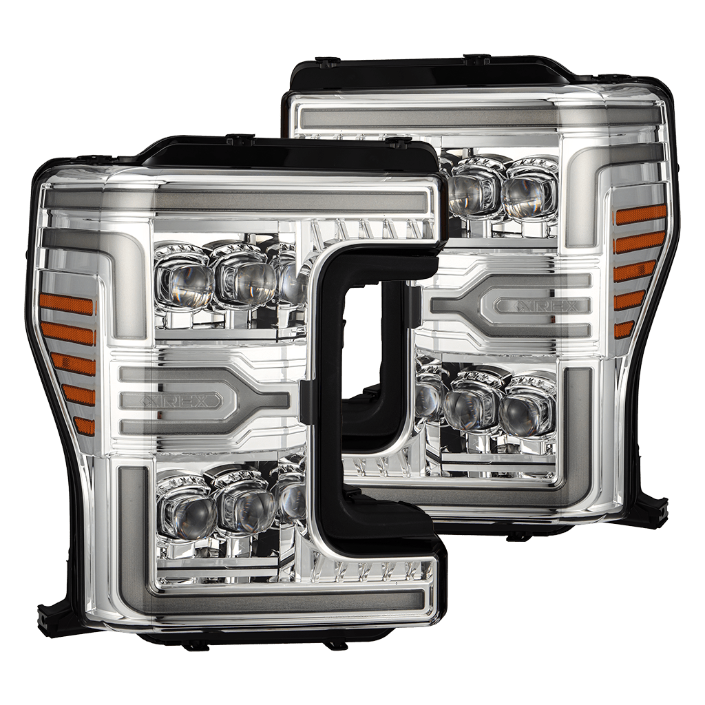17-19 Ford Super Duty MKII NOVA-Series LED Projector Headlights Chrome - view 1