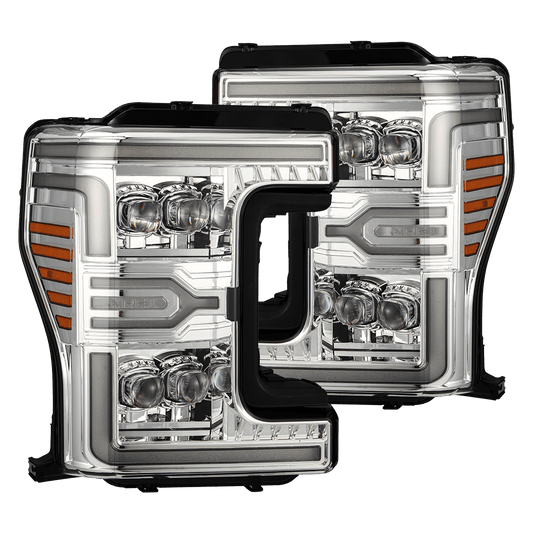17-19 Ford Super Duty MKII NOVA-Series LED Projector Headlights Chrome - view 1