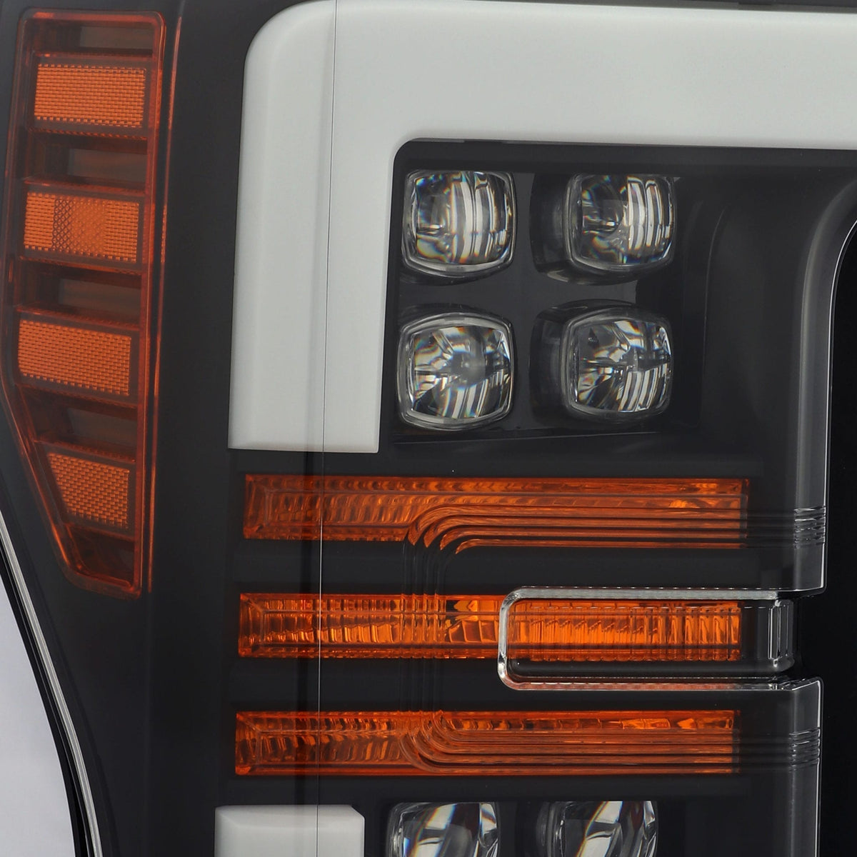 17-19 Ford Super Duty NOVA-Series LED Projector Headlights Black - view 8