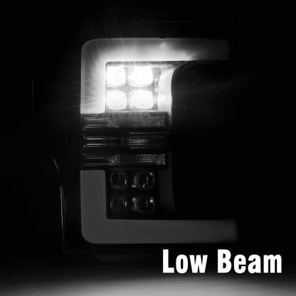 17-19 Ford Super Duty NOVA-Series LED Projector Headlights Chrome - view 7